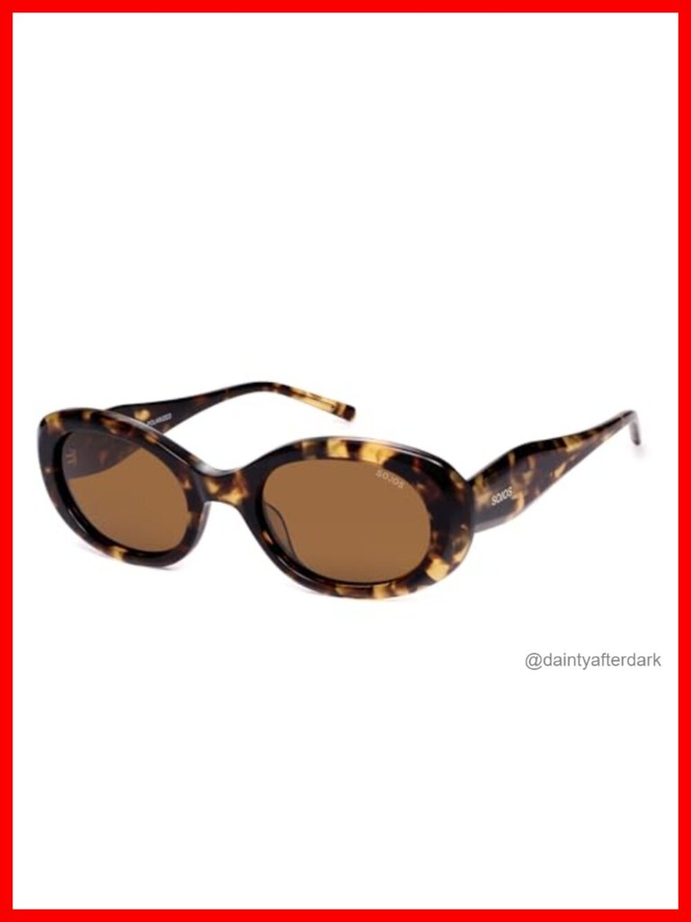 Oval Polarized Acetate Sunglasses Retro 90s UV400 Women's Eyewear